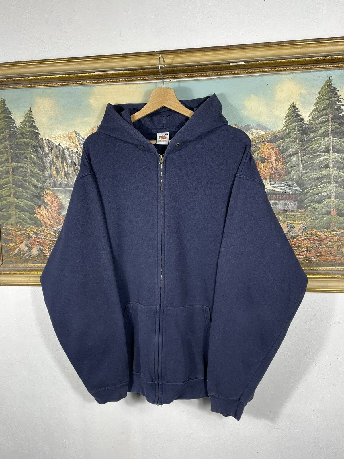 Fruit Of The Loom × Vintage vintage y2k blank oversize baggy hoodie sweatshirt basic y2k Size US XL / EU 56 / 4 - 2 Thumbnail