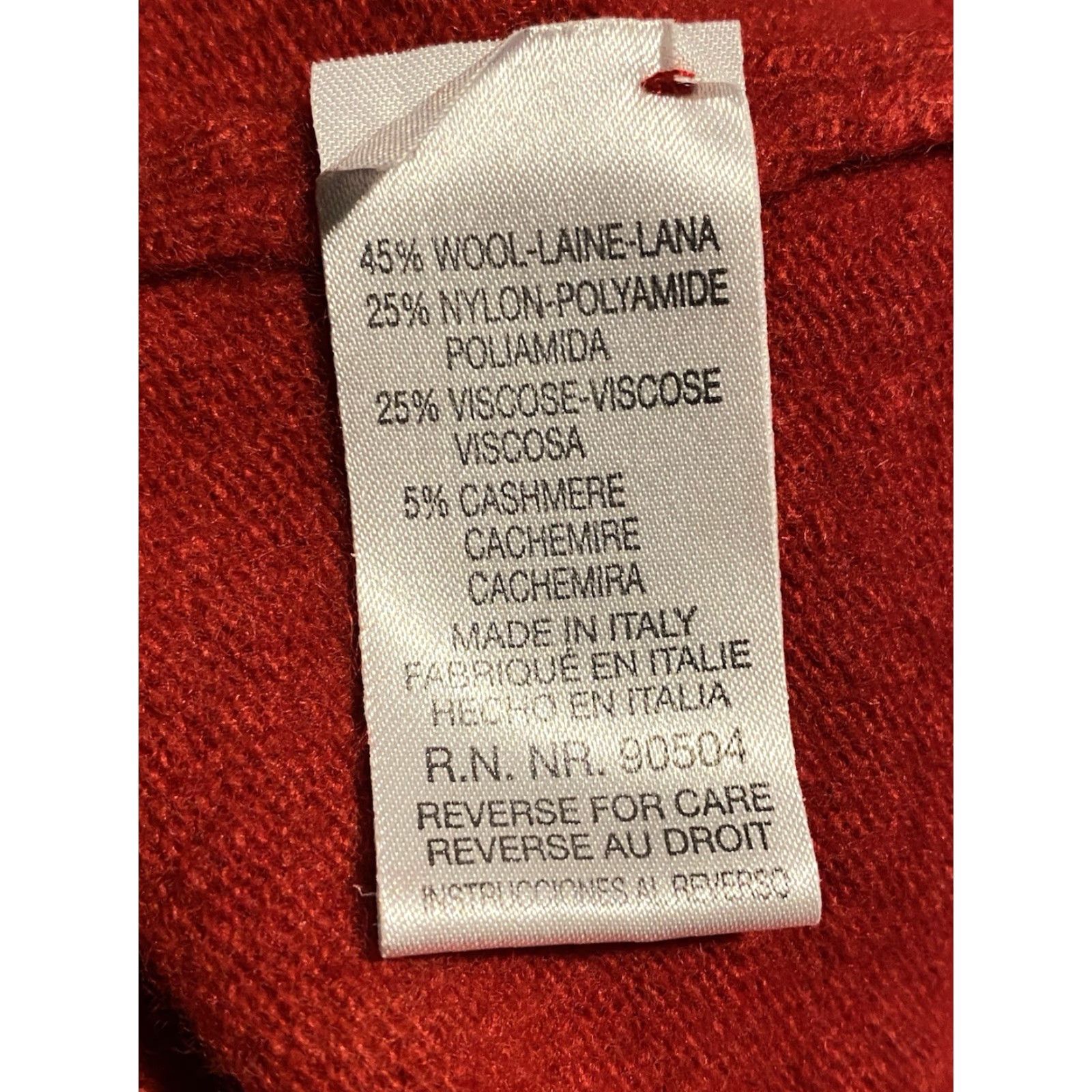 Vintage VINTAGE Poeta Moda Italy Womens XL Red Sweater Cashmere Woolaine Blend Crewneck Size XL / US 12-14 / IT 48-50 - 3 Thumbnail