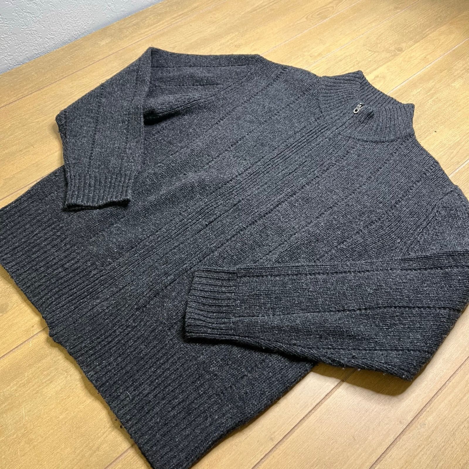 Vintage Heather Tweed Lambswool Sweater Full Zip Gray XL Mens Size US XL / EU 56 / 4 - 9 Thumbnail