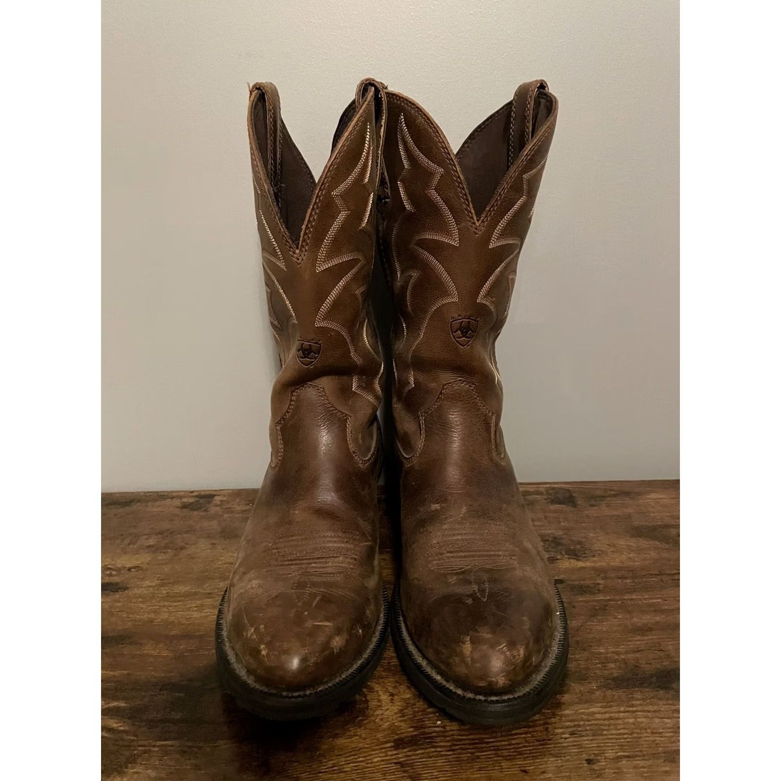 Ariat ARIAT HERITAGE Western Boot Size 11.5D Men Leather Brown Cowboy Style Footwear Shoes US 11.5 / EU 45 Size US 11 / EU 44 - 2 Thumbnail