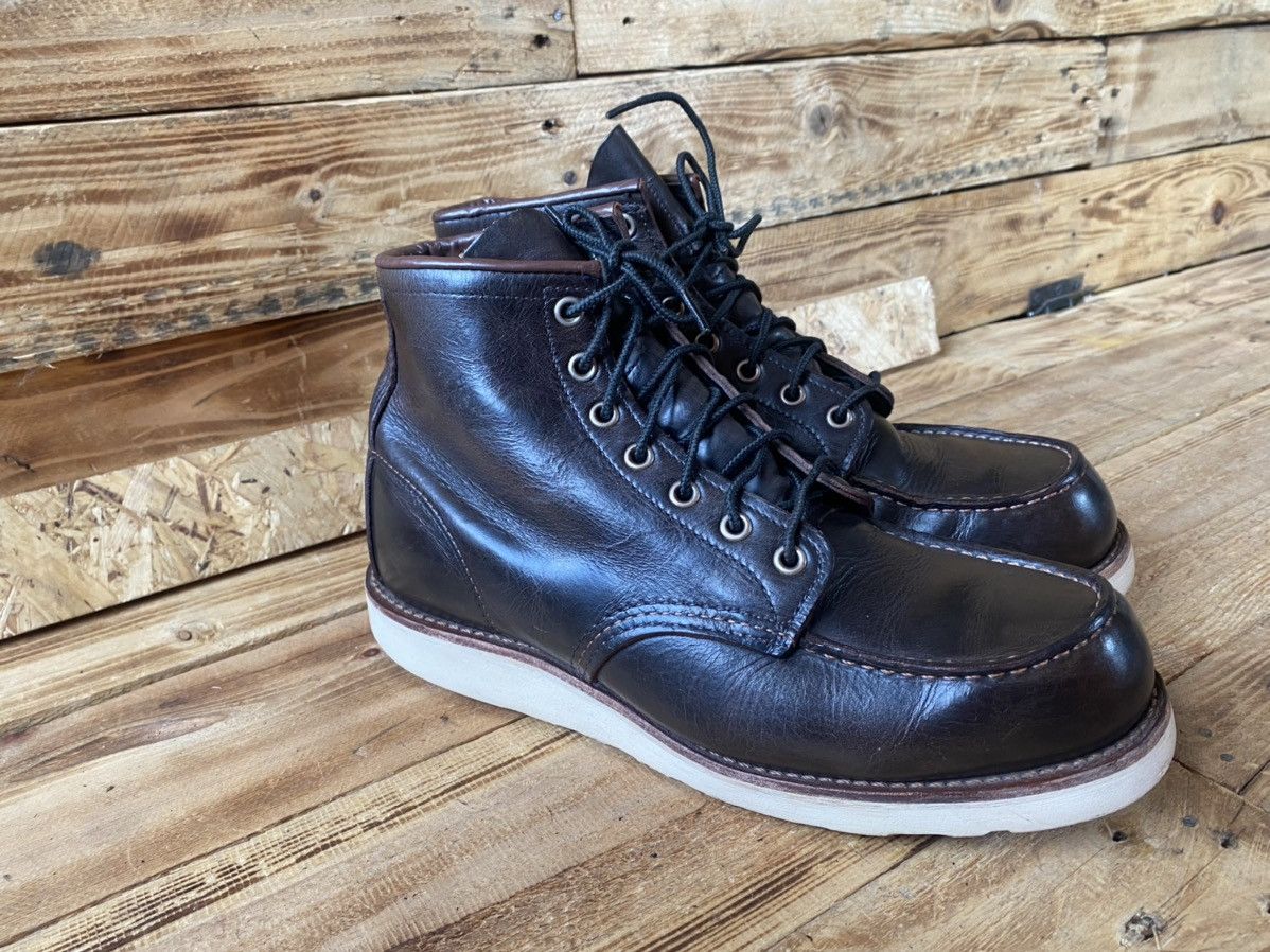 Red Wing Redwing moc-toe charcoal rough boots sz 9E /42 Size US 9 / EU 42 - 10 Thumbnail
