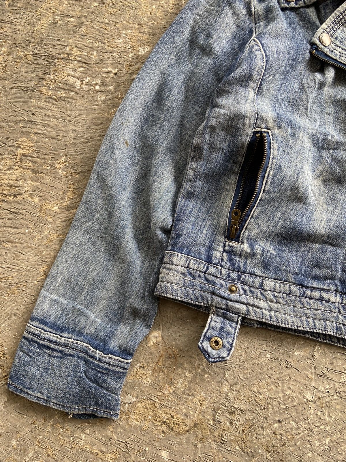 If Six Was Nine 2000s HCMII - Vkei Style Mud Wash Riders Jacket Size M / US 6-8 / IT 42-44 - 10 Thumbnail