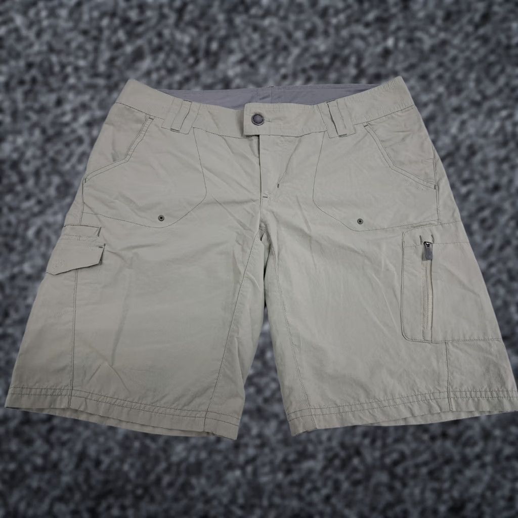 Vintage COLUMBIA Titanium Women's Cargo Shorts Khaki Size 8 Nylon Zipper Pockets Outdoor Activewear VINTAGE: No Size 30" / US 8 / IT 44 - 1 Thumbnail