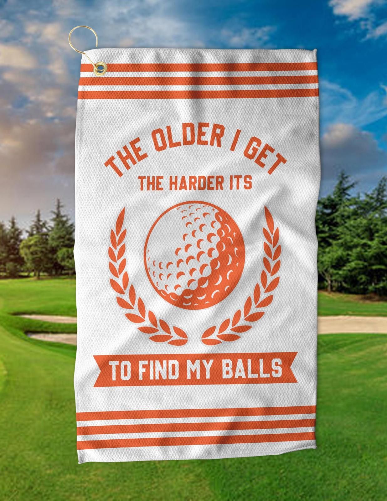 Designer Funny Golf Towel 'The Older I Get' Funny Dad Joke Accessory Size ONE SIZE - 1 Thumbnail
