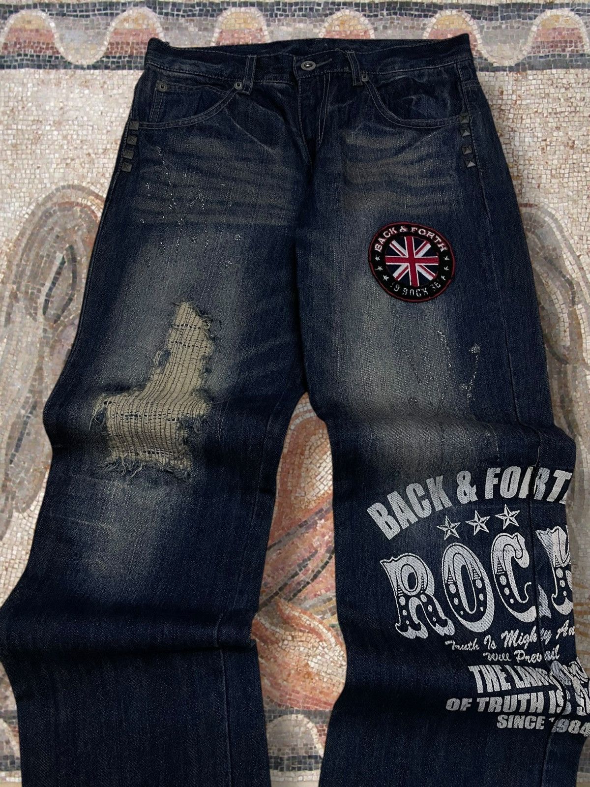 Hysteric Glamour Vintage Og 90s Designer Japan Back & Forth Distressed Denim Size US 31 - 4 Thumbnail