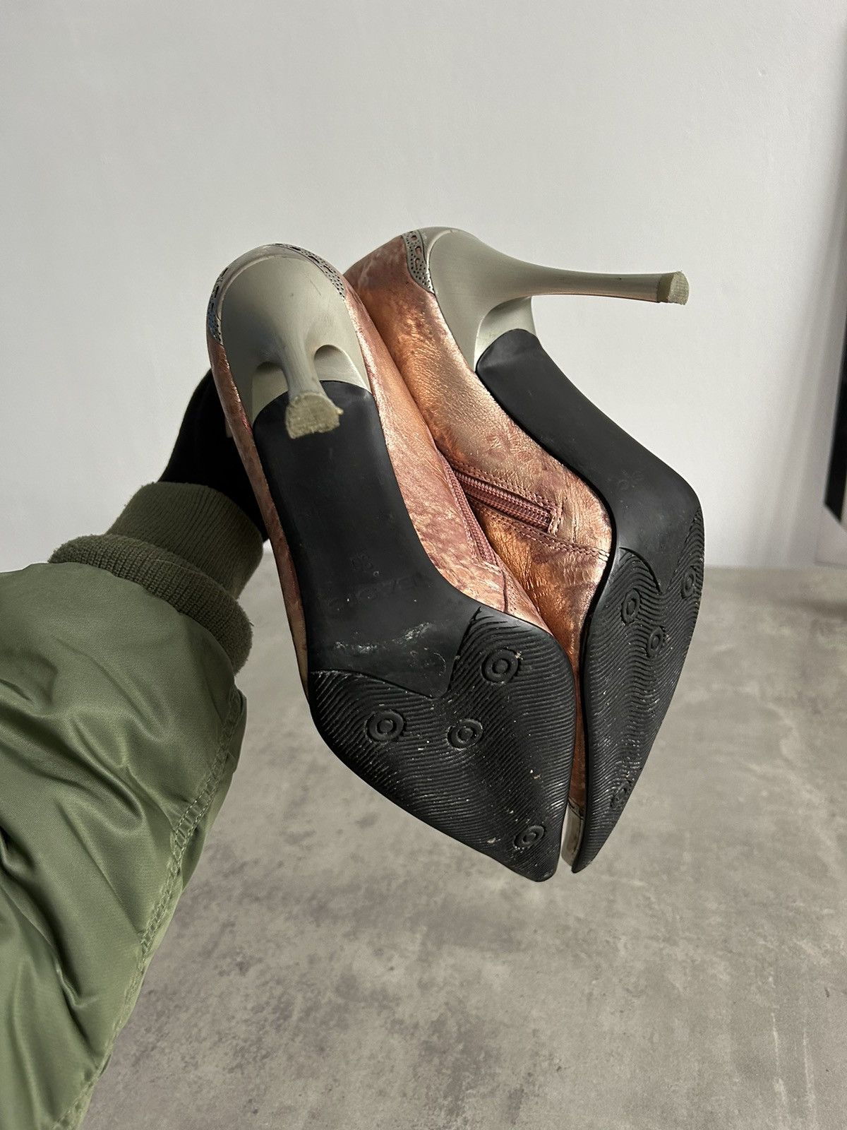 Vintage rare Y2K heels boots avant garde 00s 90s