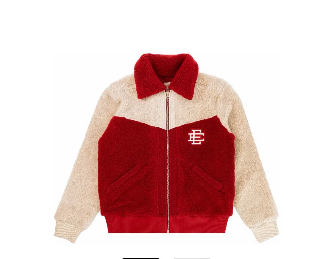 Eric Emanuel Eric Emanuel red & white high pile fleece jacket large Size US L / EU 52-54 / 3 - 1 Thumbnail