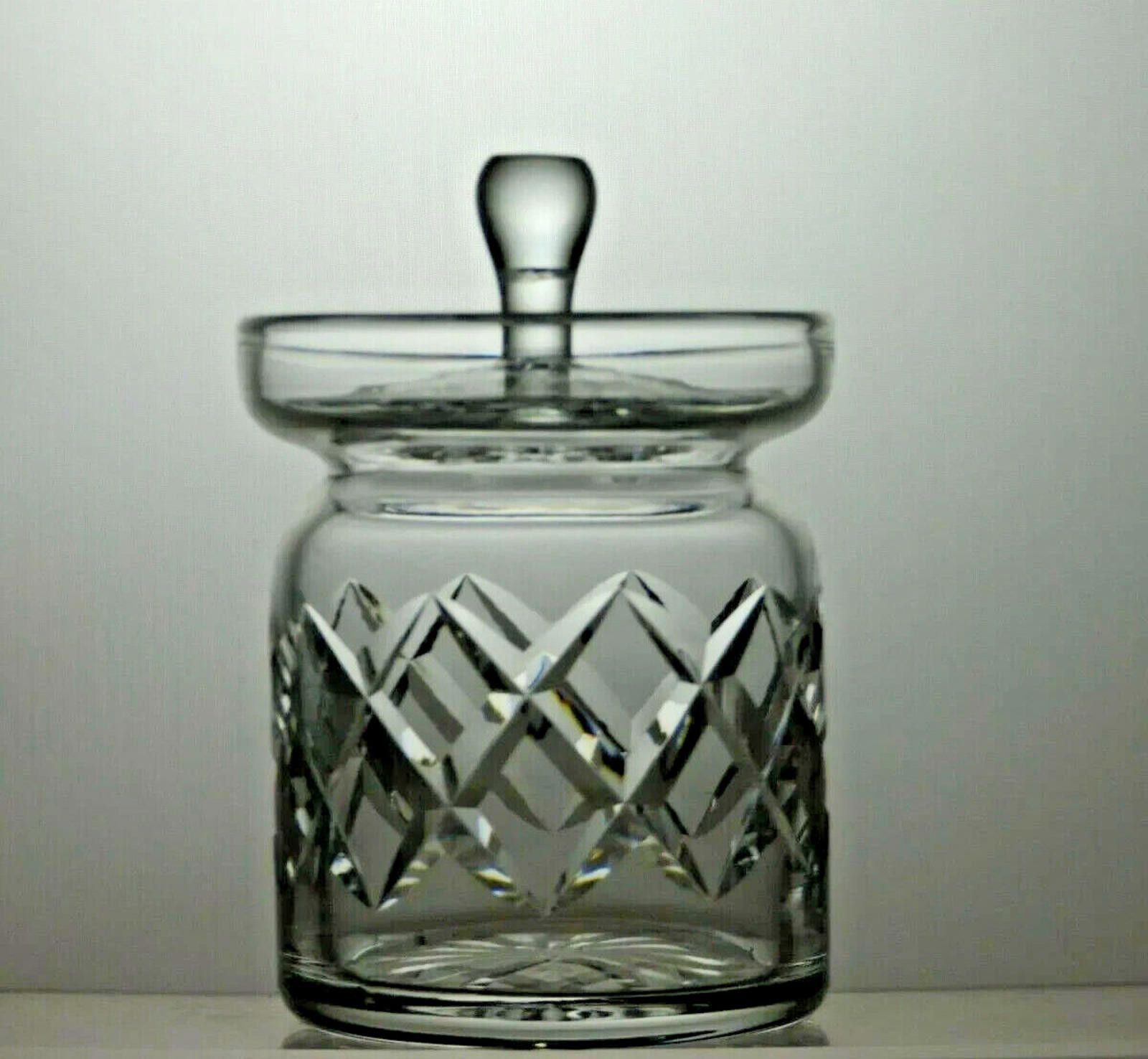 Richardson Richardson Crystal Cut Glass Jam Honey Jar With Lid 3 3/4" Size ONE SIZE - 2 Thumbnail