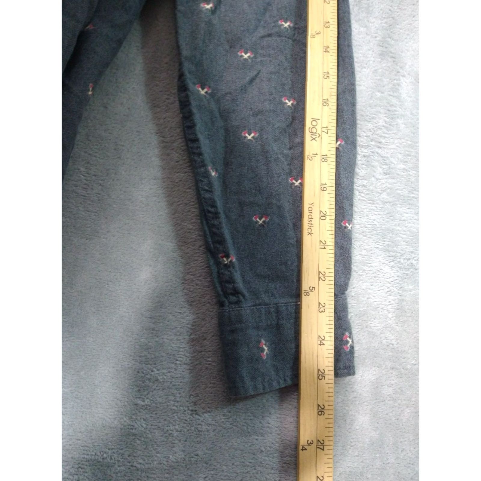 American Eagle Outfitters VINTAGE American Eagle Outfitters Shirt Mens Medium Gray Flannel Button-Down Long Sleeve Cotton Size US M / EU 48-50 / 2 - 6 Thumbnail