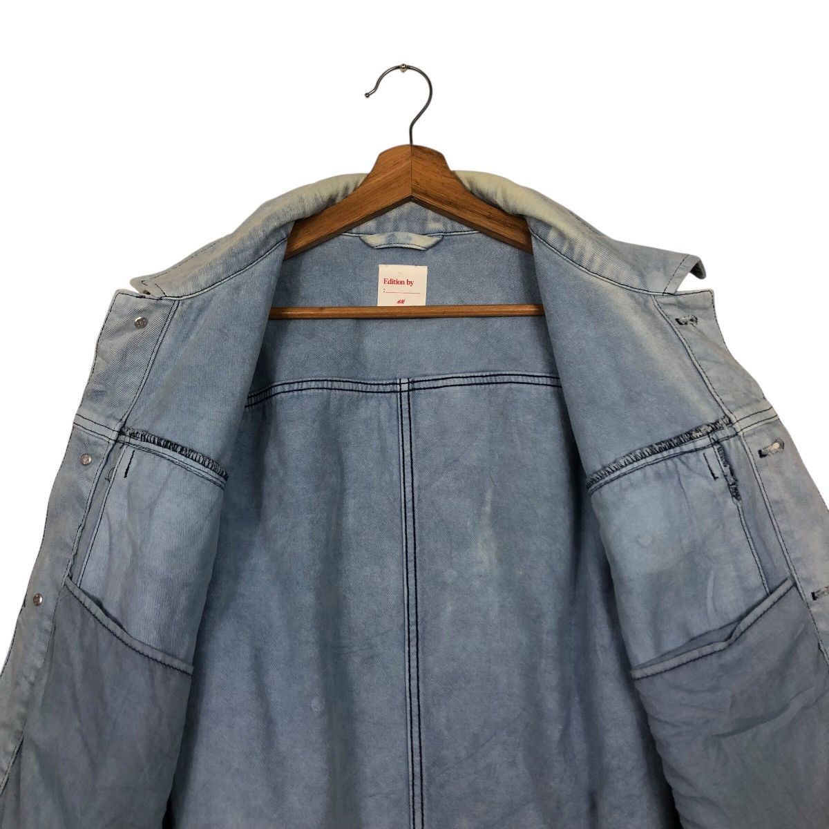 Japanese Brand × Vintage 📌Vintage Trucker Denim Jacket H&M Biker Issey Miyake Size US M / EU 48-50 / 2 - 15 Thumbnail