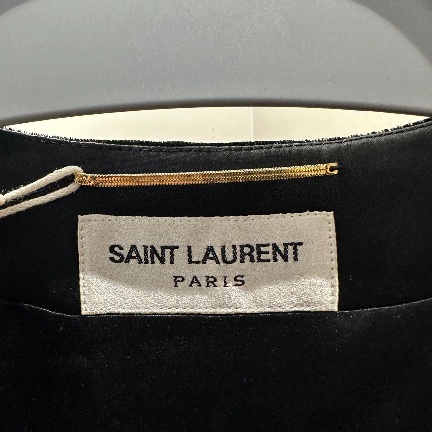 Saint Laurent Paris Saint Laurent Velvet Lace Trim Gold Button Dress F38 Size S / US 4 / IT 40 - 3 Thumbnail