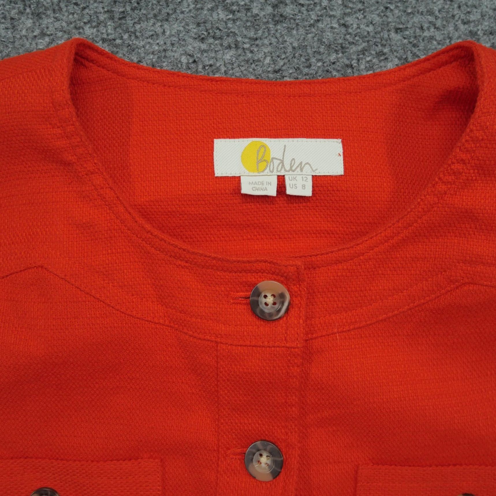 Boden **Womens Boden Orange Button Jacket Regular Fit** User: **Regular Fit Womens Boden Orange Button Jacket** Size M / US 6-8 / IT 42-44 - 4 Thumbnail