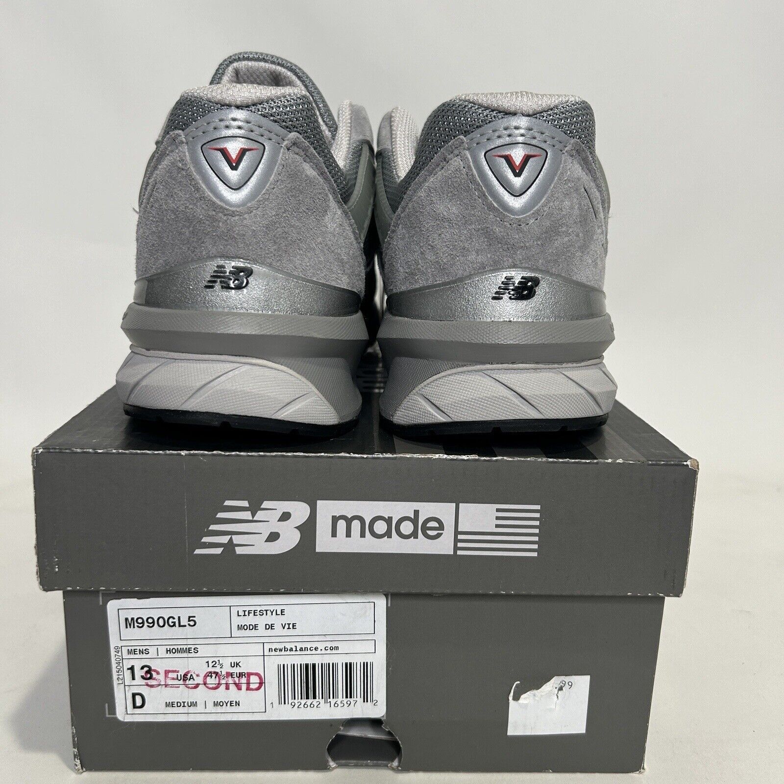New Balance New Balance 990v5 Made in USA “Grey White” 2024 Size US 13 / EU 46 - 4 Thumbnail
