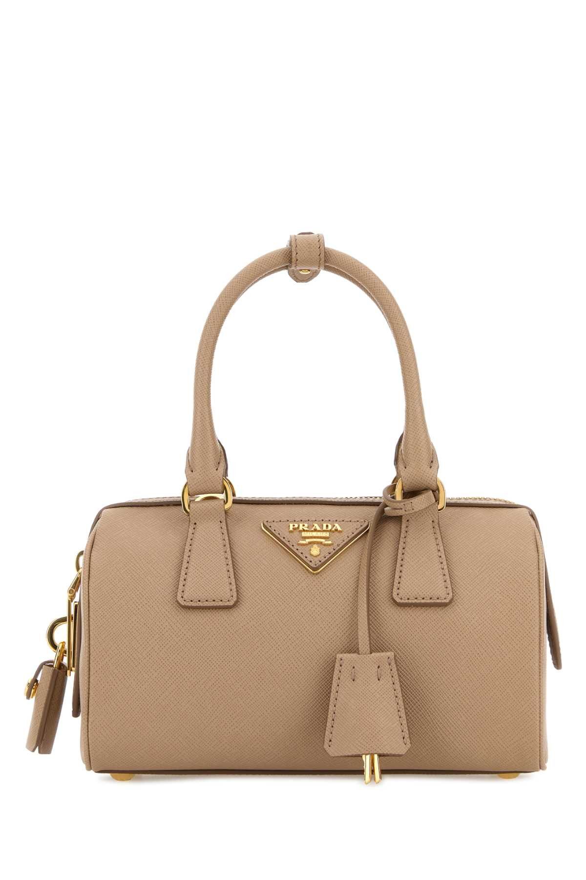Prada Cappuccino Leather Handbag Size ONE SIZE - 1 Thumbnail