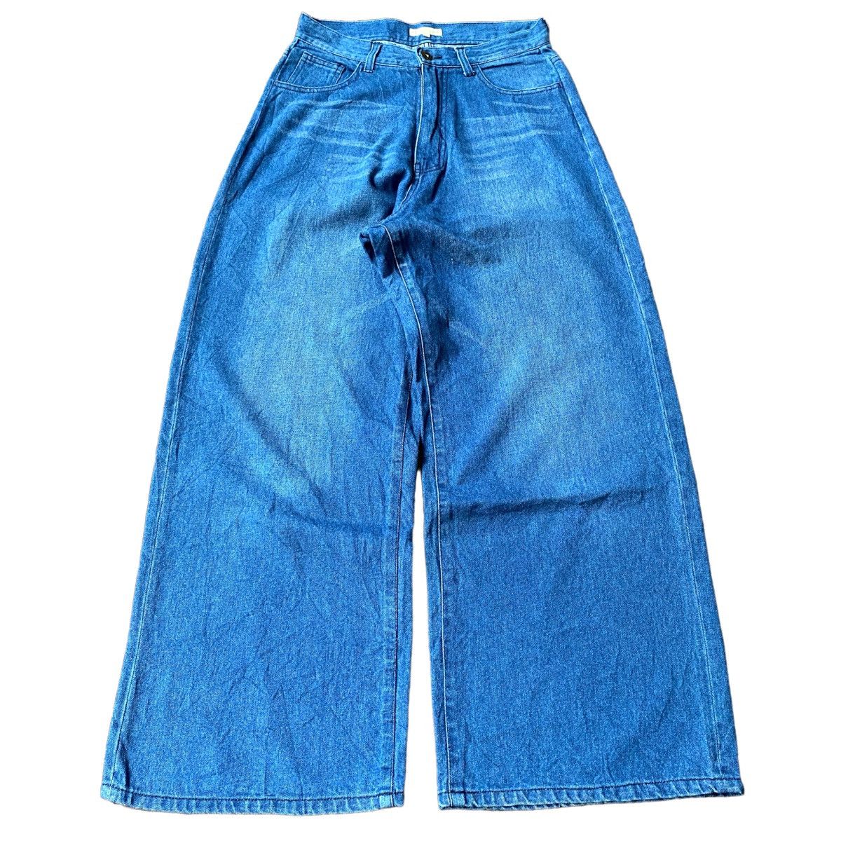 JNCO × Japanese Brand × Southpole Crazy Vintage Y2K EarthMusicElgy Wide Leg Baggy Denim Jeans Size US 27 - 1 Thumbnail