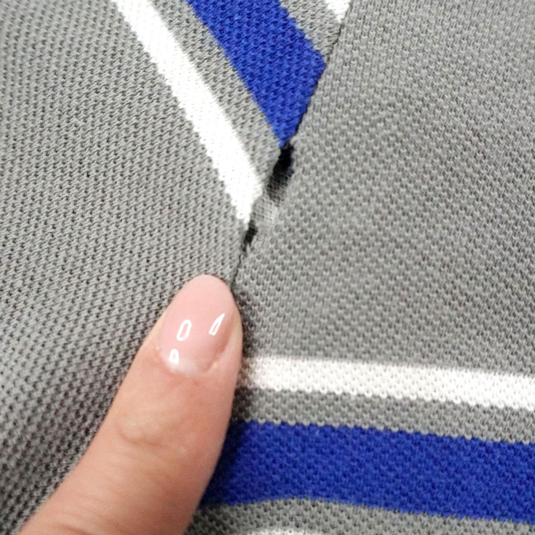Lacoste Lacoste Polo Shirt Men XL Gray Blue Stripes Croc Logo Pique Cotton Preppy Size US XL / EU 56 / 4 - 4 Thumbnail