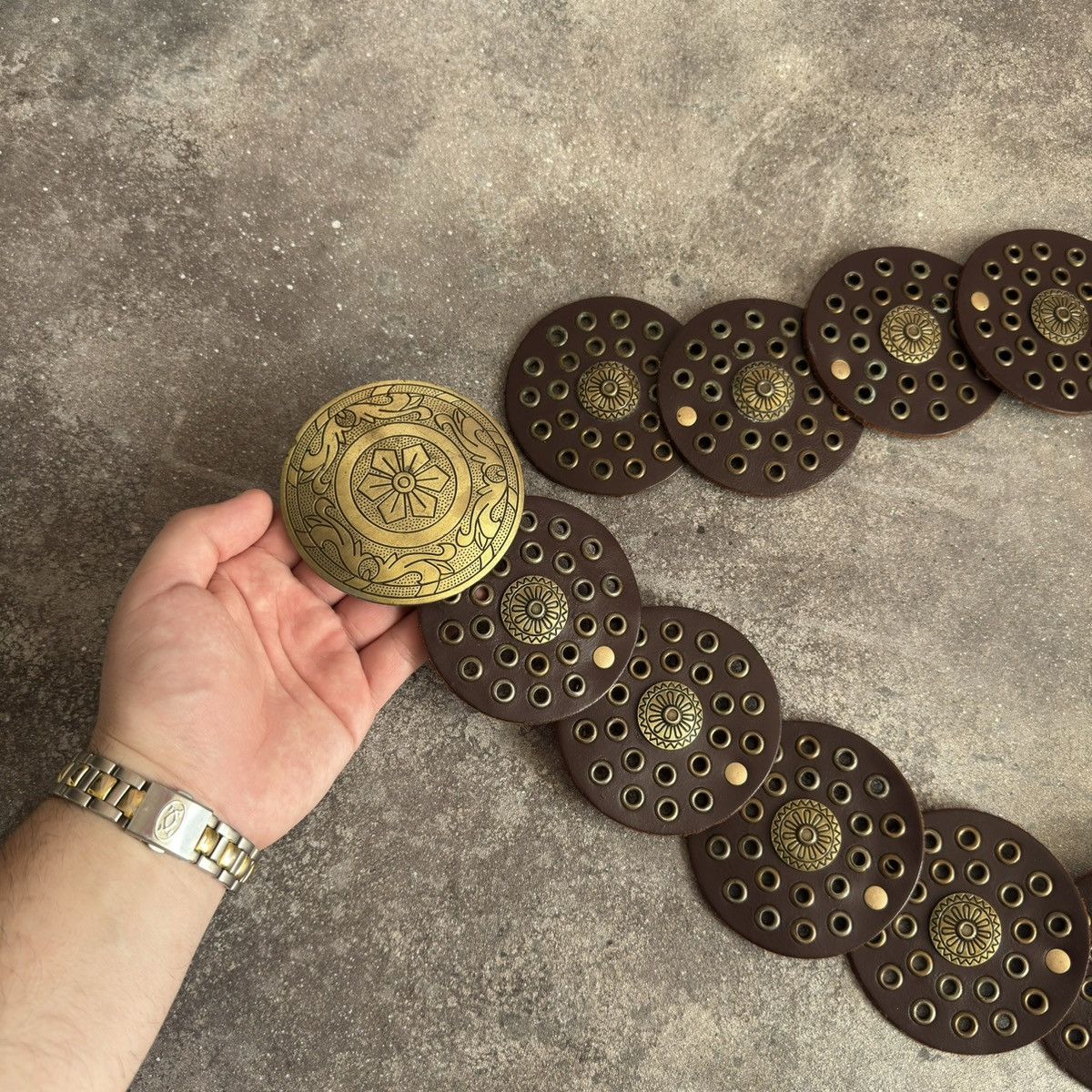 20471120 × Japanese Brand × Vintage Vintage Western Boho Style Wide Leather Belt Size ONE SIZE - 8 Thumbnail