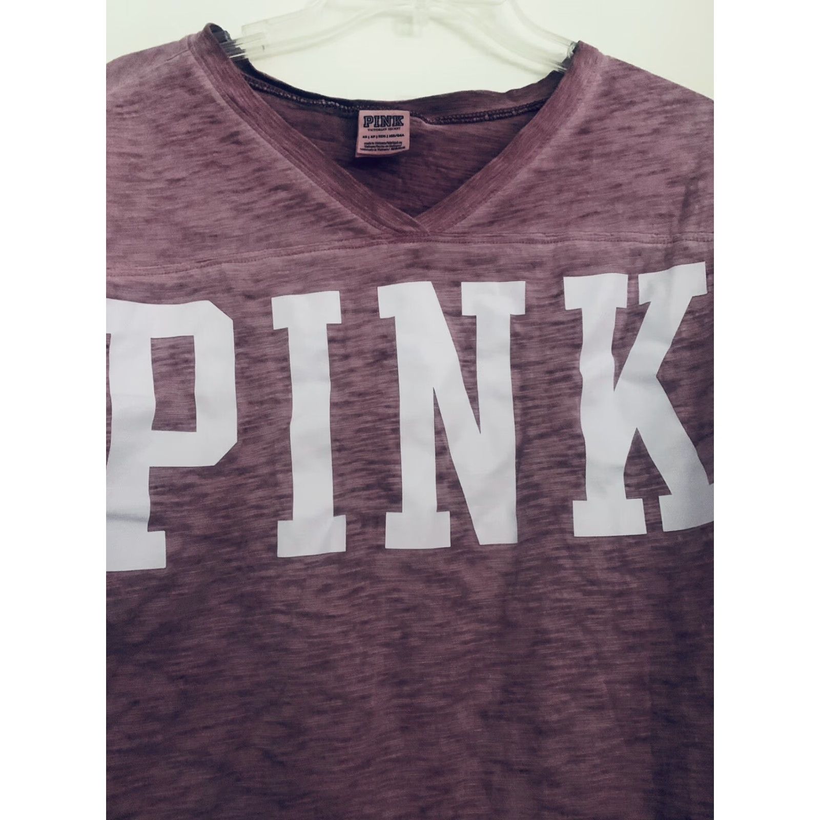 Victoria's Secret Victoria's Secret PINK Shirt Logo 3/4 Sleeve Purple Top Womens Small XS Regular Dolman Sleeve Dolman Knit 100% Cotton Logo Size XS / US 0-2 / IT 36-38 - 2 Thumbnail