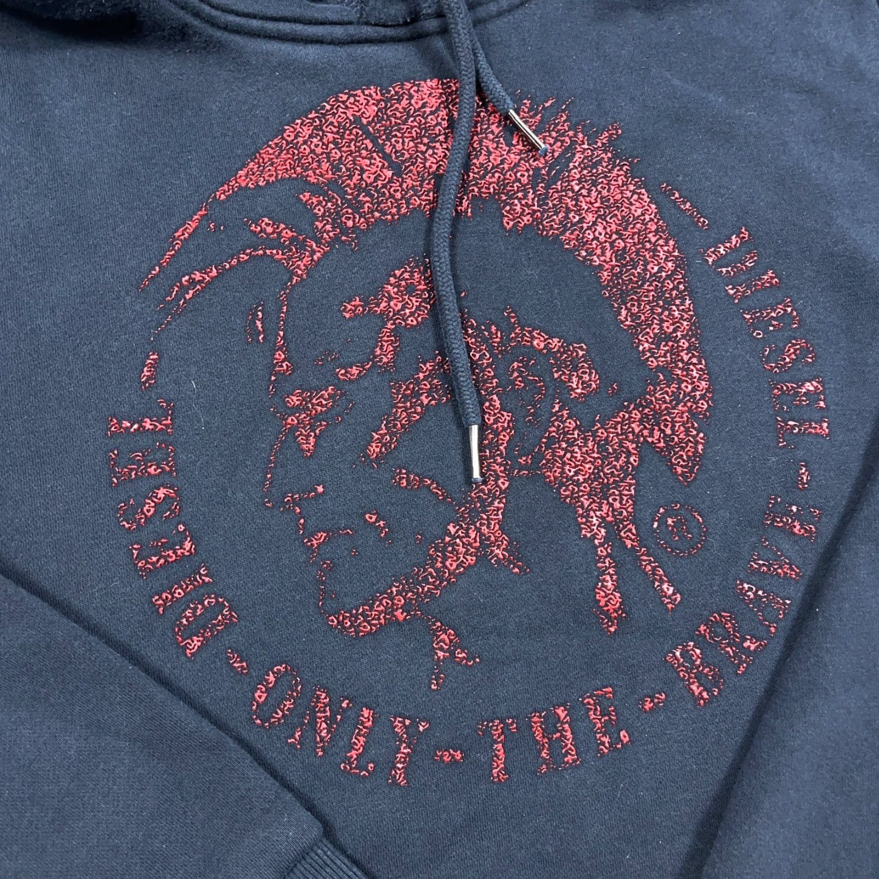 Diesel Diesel Hoodie Men Medium Black Red Logo Sweatshirt Y2K Retro Modern Sports Graphic Pullover Crew Neck Hooded Size US M / EU 48-50 / 2 - 4 Thumbnail