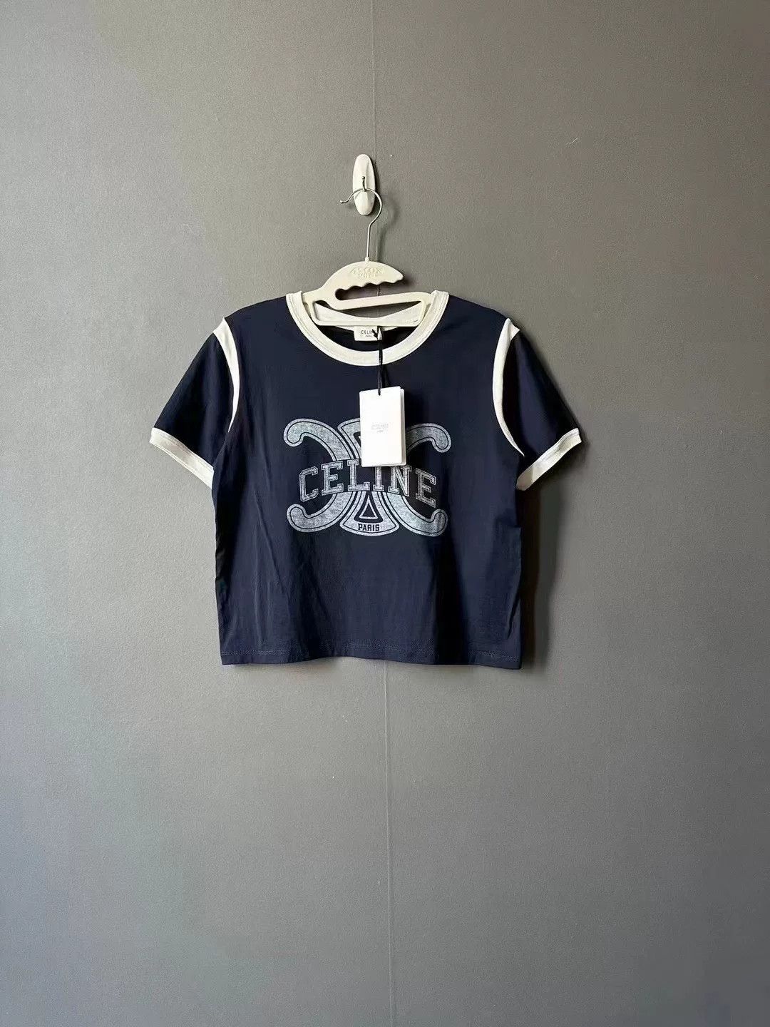 Celine celine blue and white short sleeve tee Size S / US 4 / IT 40 - 1 Thumbnail