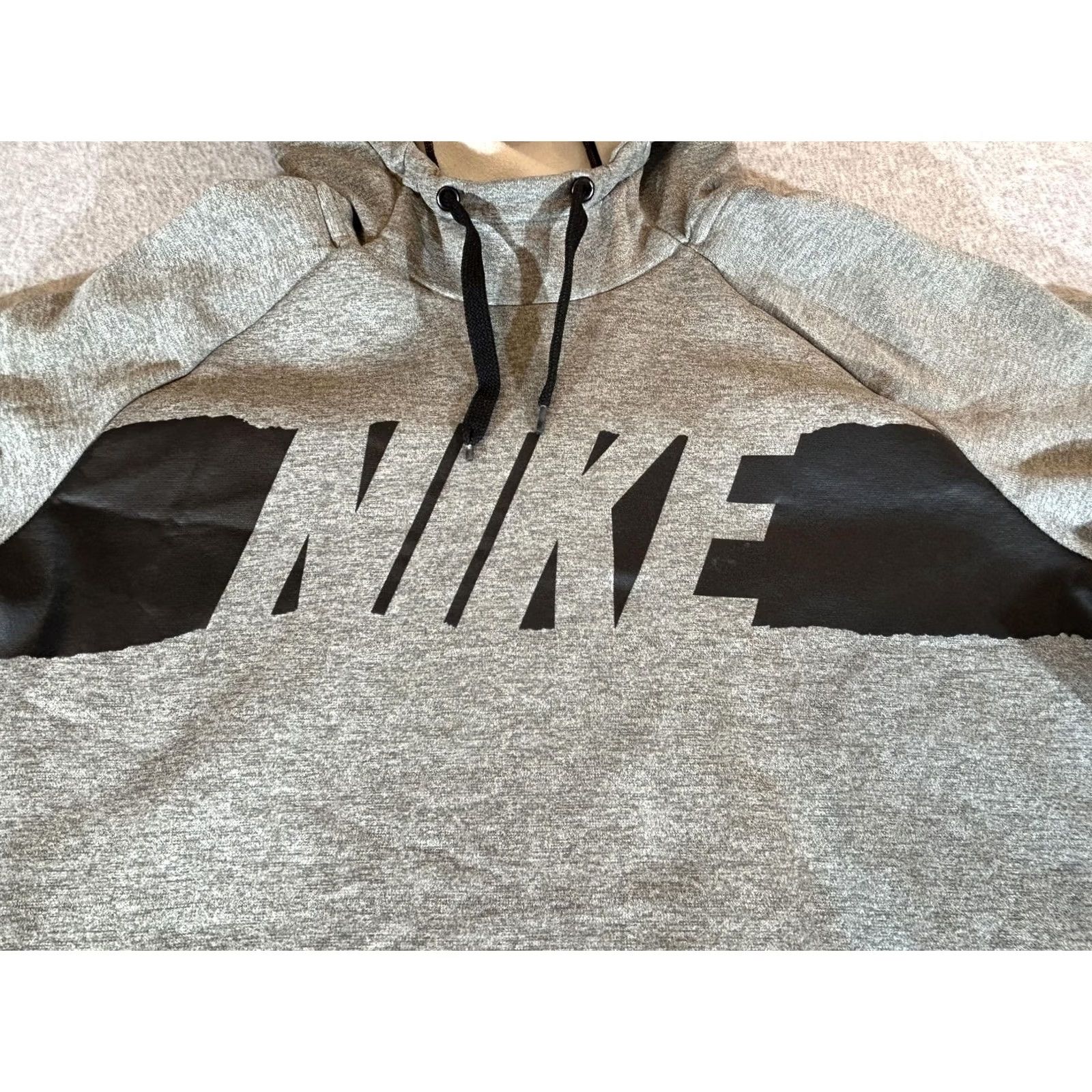 Nike Nike Hoodie Mens Large Gray Dri-Fit Pullover Sweatshirt Fleece Graphic Print Logo Pockets Hooded Size US L / EU 52-54 / 3 - 3 Thumbnail