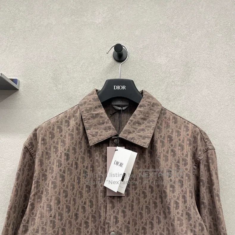 Dior Dior Logo full-print shirt-style brown jacket Size US S / EU 44-46 / 1 - 2 Thumbnail