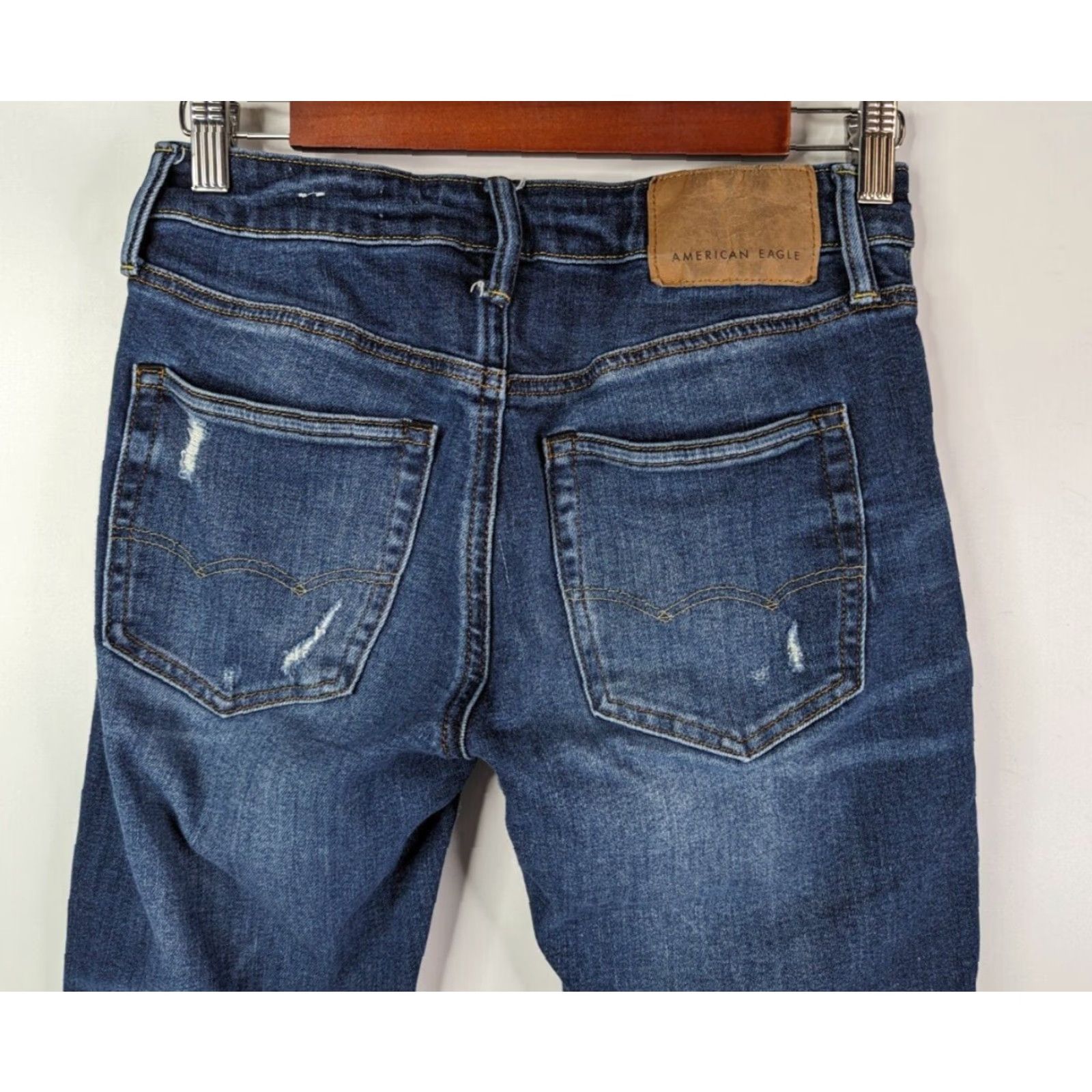American Eagle Outfitters American Eagle Athletic Skinny Air Flex Plus Jeans Men's 26X28 Distressed Denim Size US 26 / EU 42 - 7 Thumbnail