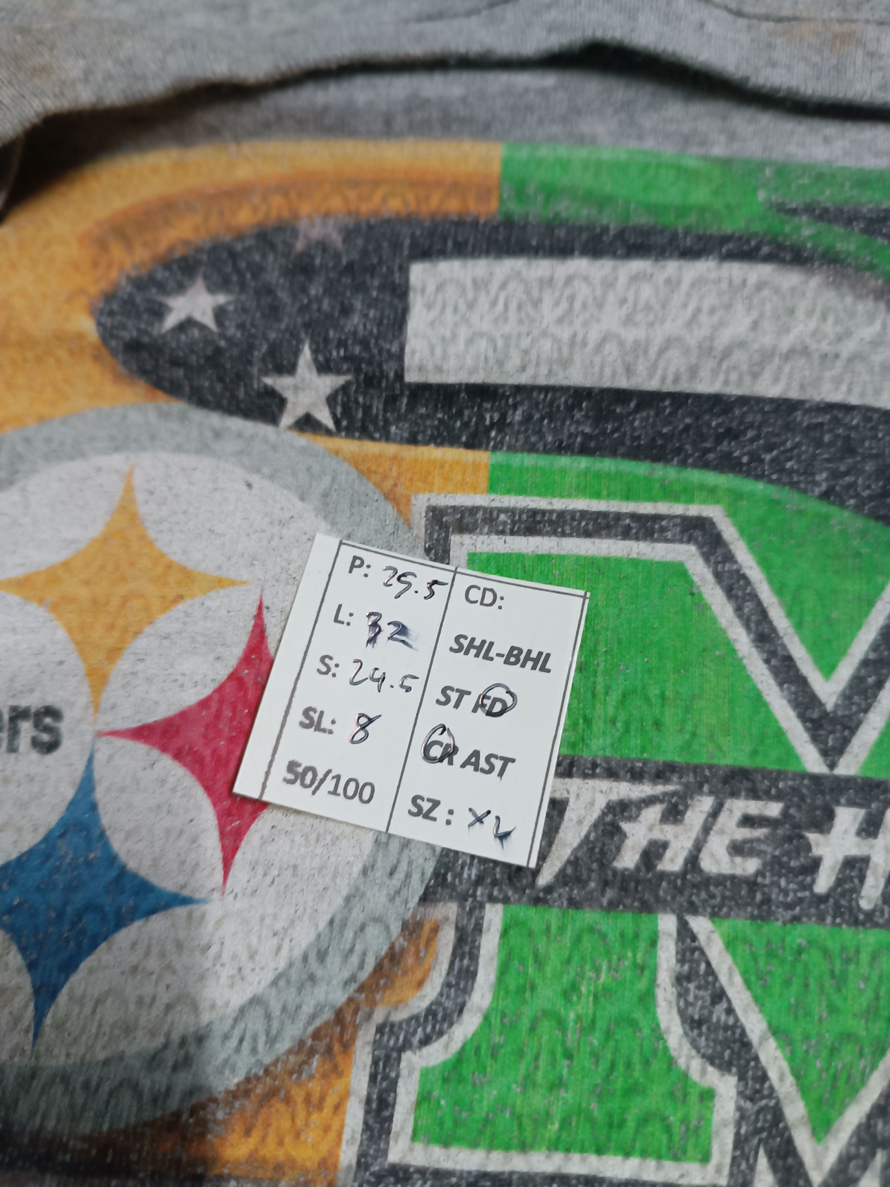 NFL VINTAGE PITSBURGH STEELERS SUPERMAN LOGO VERY RARE TEE Size US XL / EU 56 / 4 - 15 Thumbnail