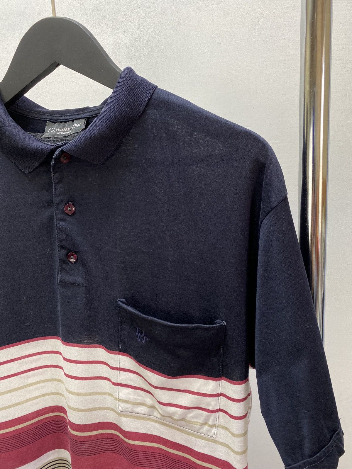 Christian Dior Monsieur Rare Vintage Christian Dior Monsieur Blue Polo T shirt Size US L / EU 52-54 / 3 - 7 Thumbnail