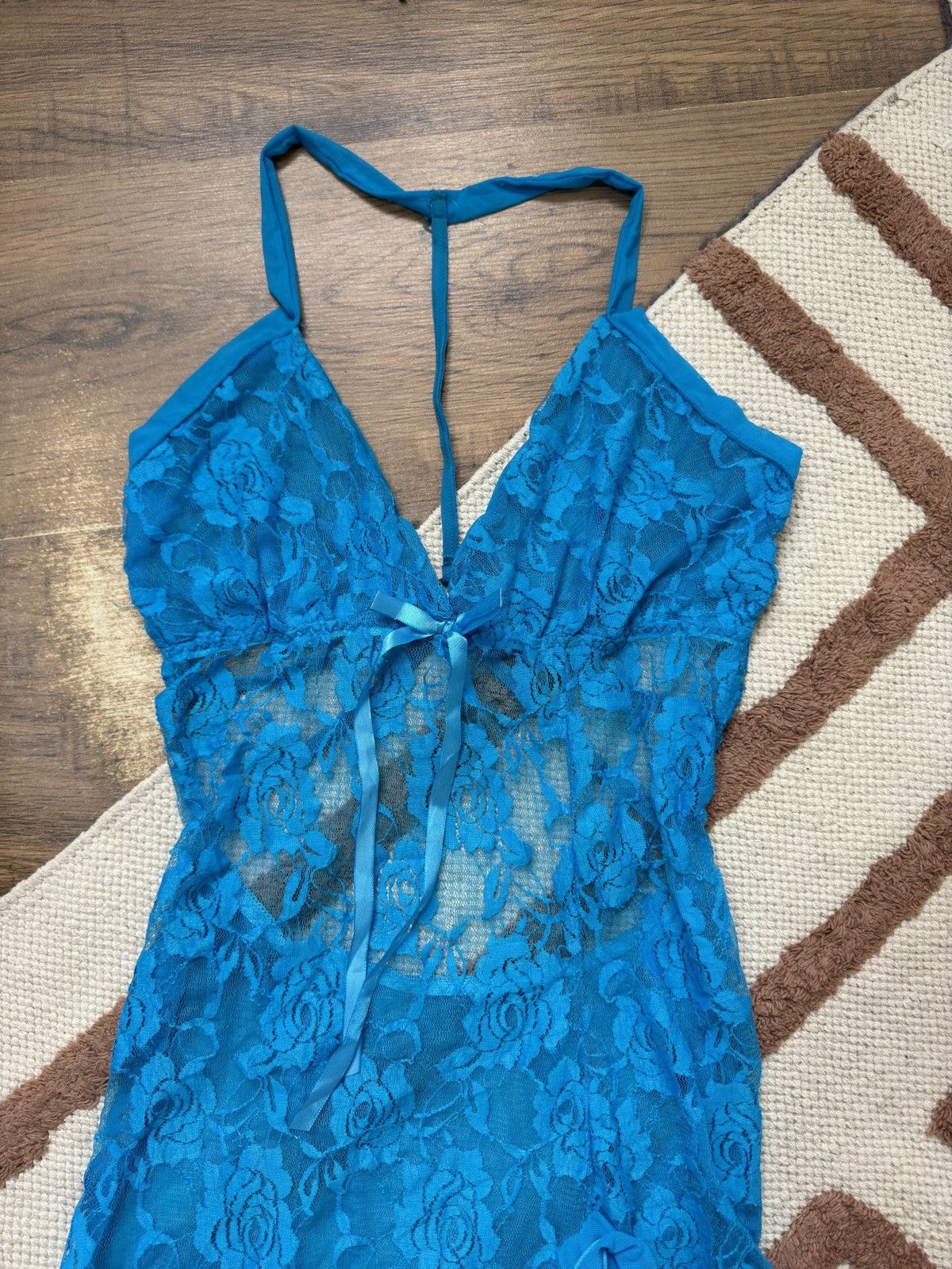 Vintage JEAN PAUL GAULTIER STYLE LACE RUCHES MESH DRESS Size S / US 4 / IT 40 - 6 Thumbnail