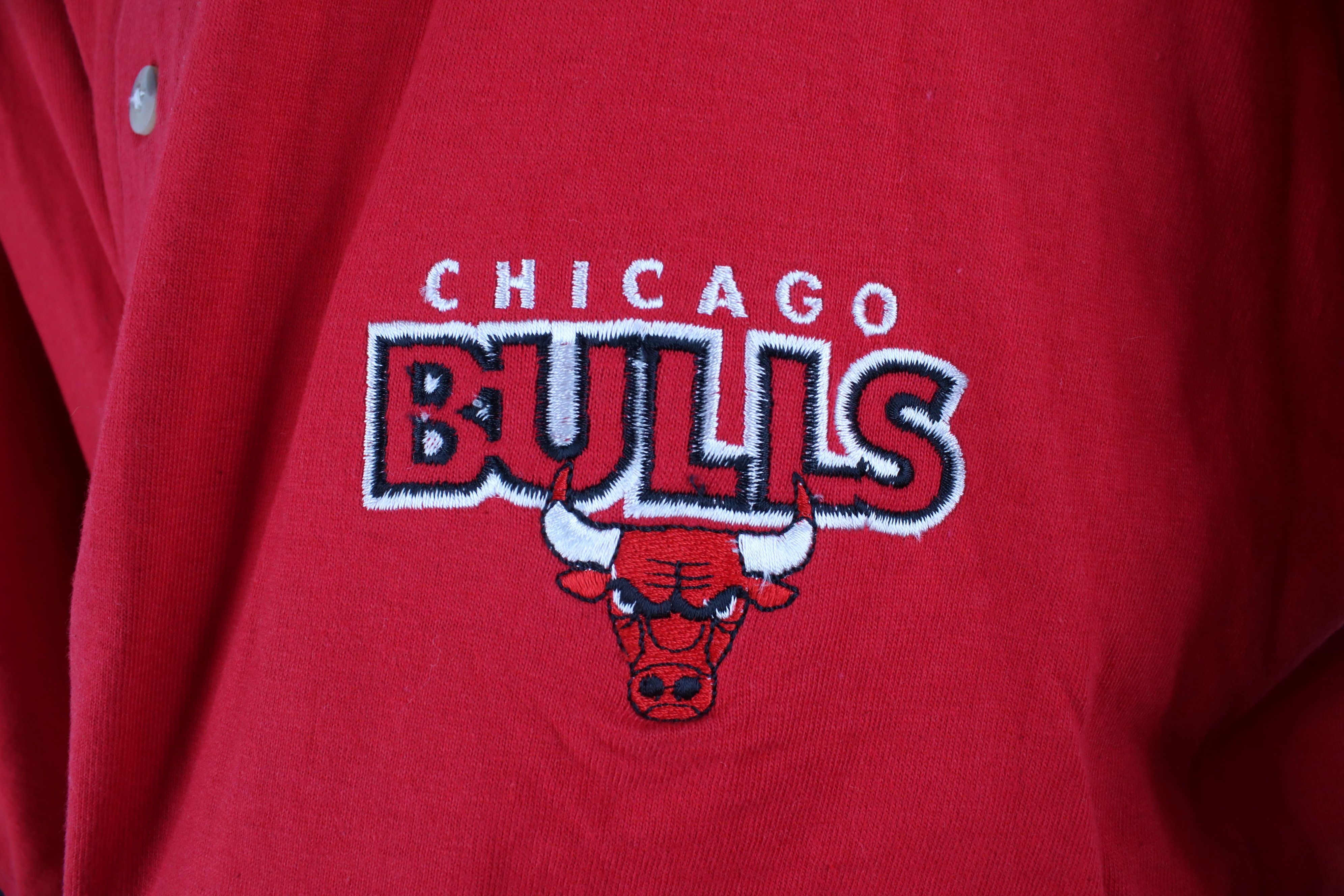 Vintage Vintage 90s Spell Chicago Bulls Basketball Polo Shirt Red Size US M / EU 48-50 / 2 - 4 Thumbnail