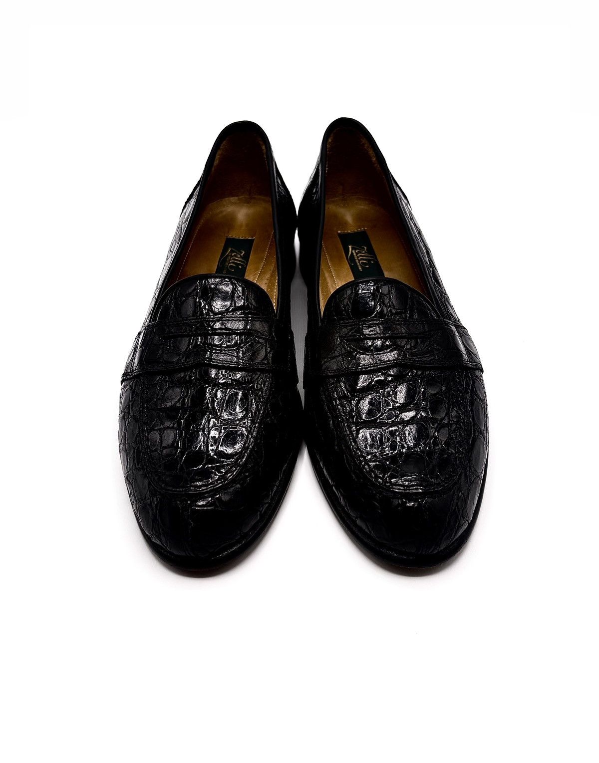 Zelli Zelli Tuscany Genuine Crocodile Leather Penny Loafers Size US 9.5 / EU 42-43 - 2 Thumbnail