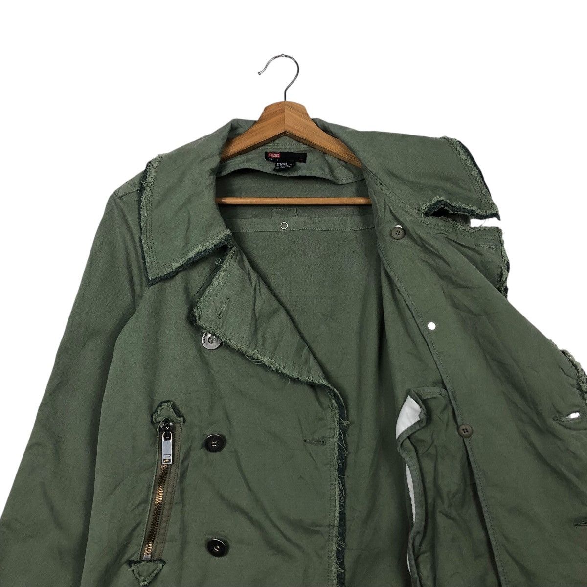 Diesel 📌Vintage Biker Military Jacket Diesel Double Collar Size US S / EU 44-46 / 1 - 13 Thumbnail