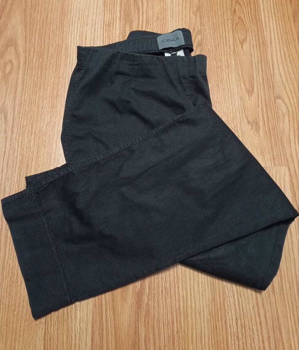 OSKA OSKA Black Cotton Trousers Pants Size 2 UK12 Size 30" / US 8 / IT 44 - 1 Thumbnail