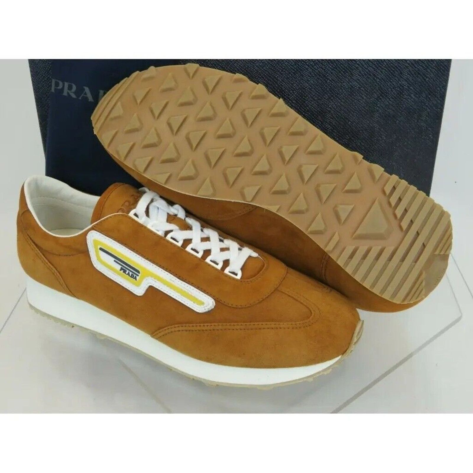 Prada PRADA 2EG286 BROWN SUEDE LOGO LOW LACE UP SNEAKERS 8 / US 9 Size US 9 / EU 42 - 5 Thumbnail