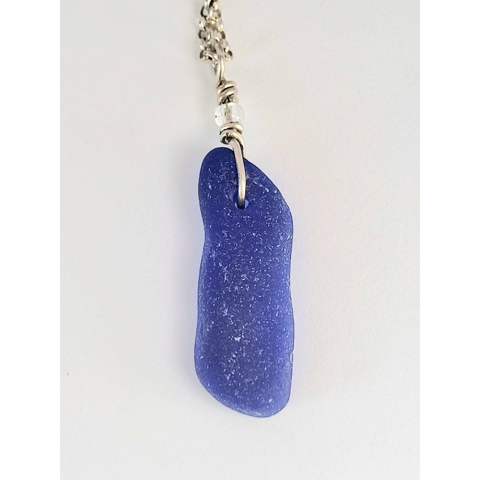 Other Seaglass Blue Necklace Handmade Sterling Sea Glass Beach Size ONE SIZE - 6 Thumbnail