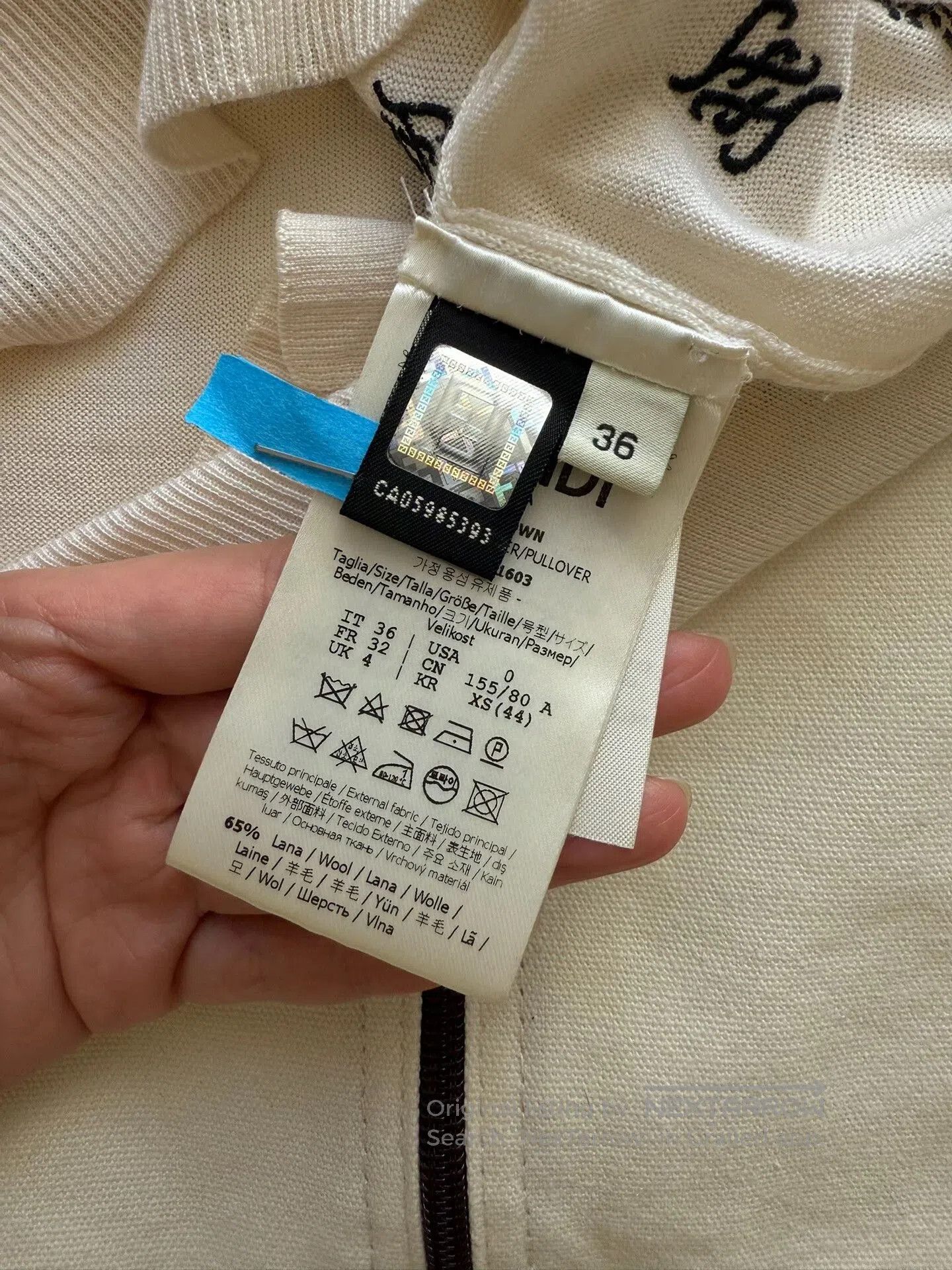Fendi Fendi Logo Embroidered Loose Sweater. Size US S / EU 44-46 / 1 - 6 Thumbnail