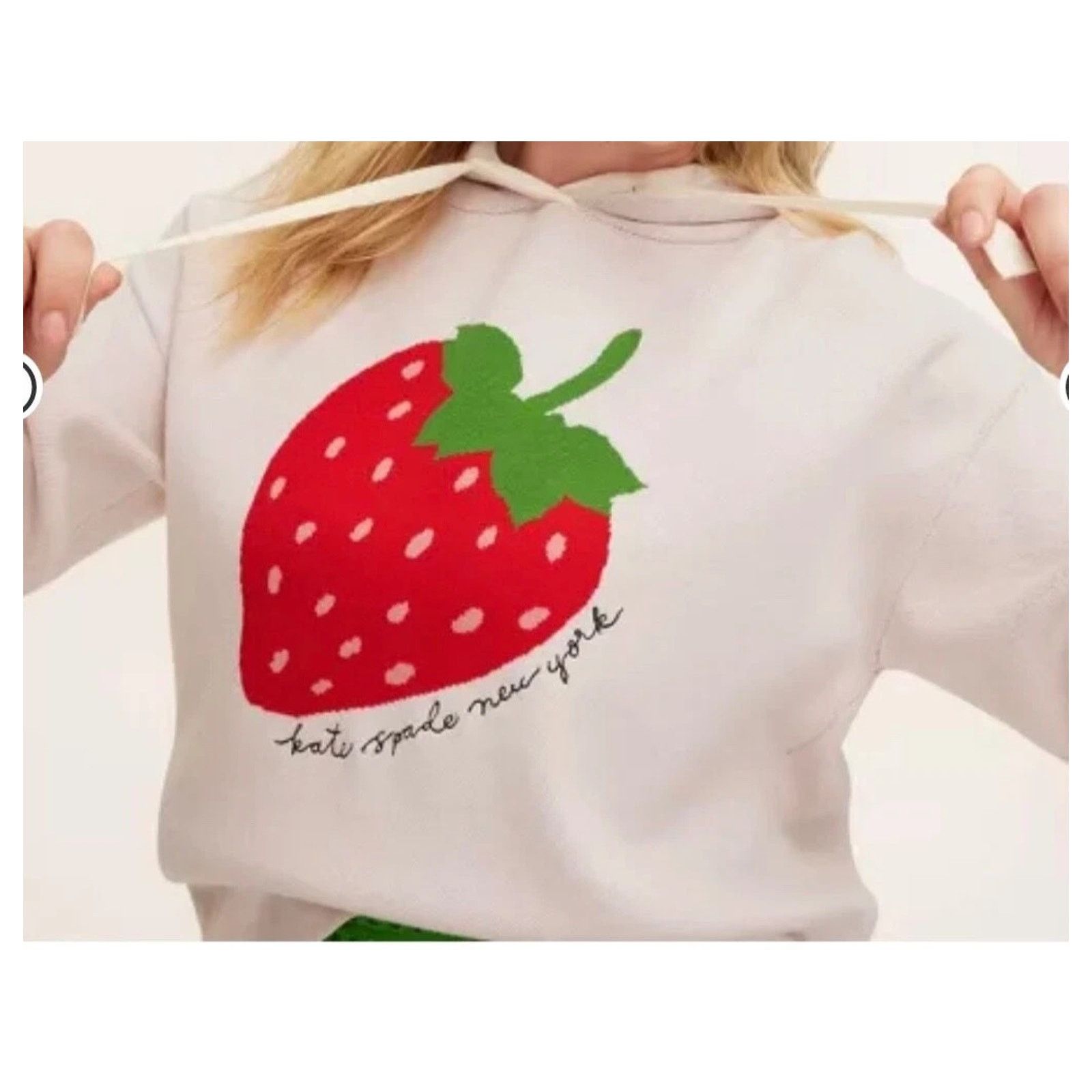 Kate Spade Kate Spade Pullover Hoodie Sweater Womens Medium Strawberry Size M / US 6-8 / IT 42-44 - 4 Thumbnail