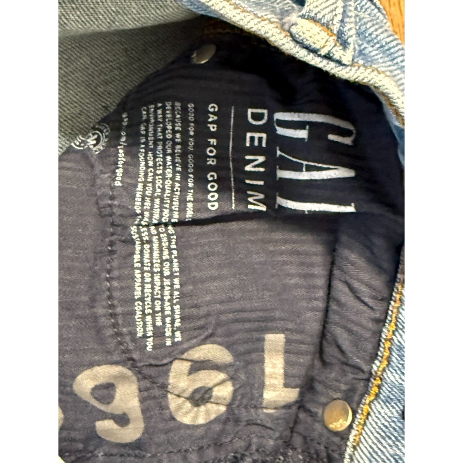 Gap GAP Jeans Women's 25 Petite Blue Denim Tru Skinny Frayed Hem Distressed Regular Size 42" / US 20 - 7 Thumbnail