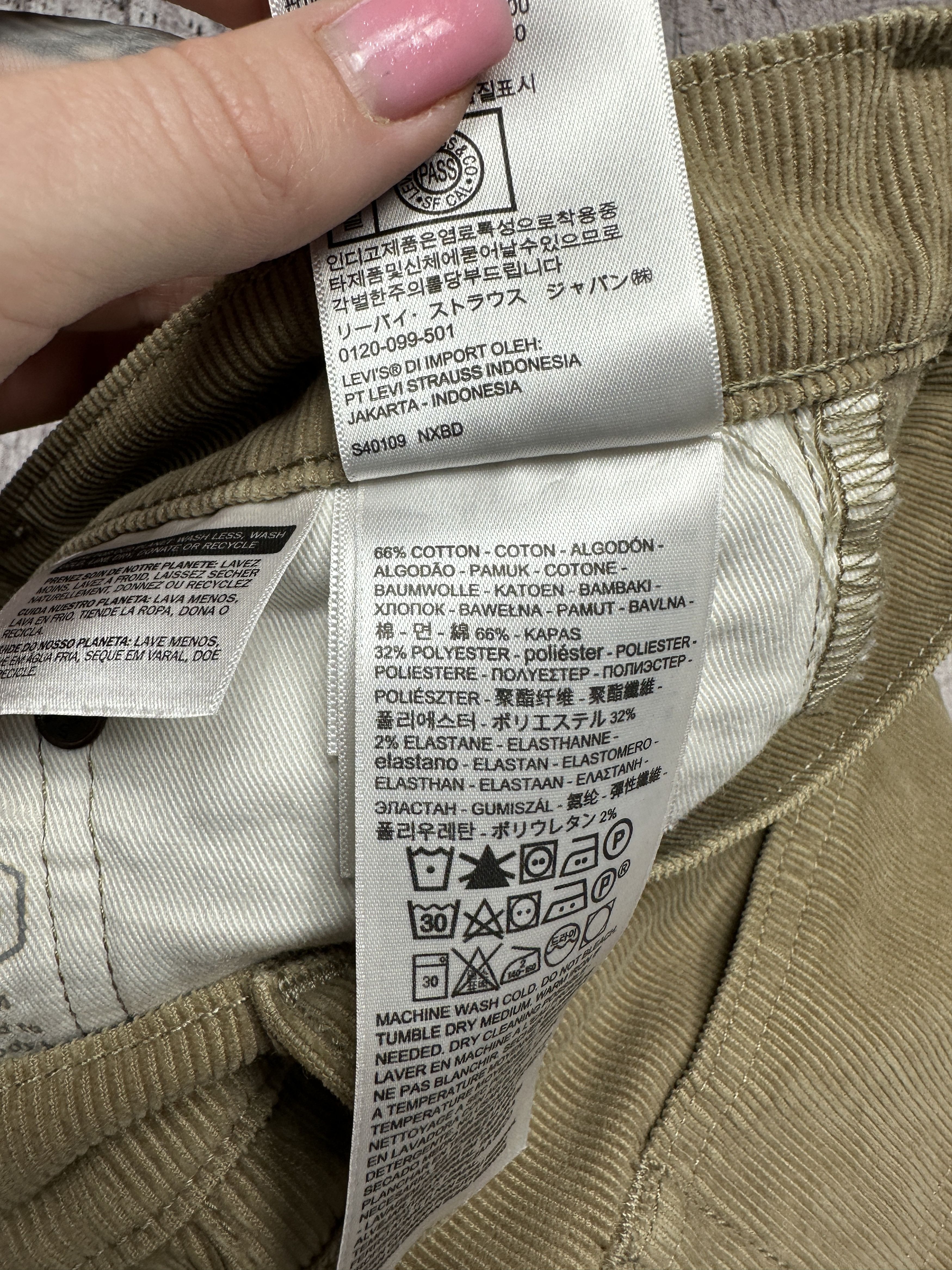 Levi's Levi's 511 Mens Corduroy Denim Pants Jeans Size US 30 / EU 46 - 8 Thumbnail