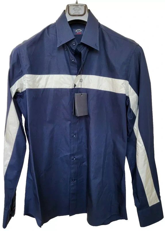 Paul & Shark RRP320€ PAUL&SHARK sz L NWT Shirts Long Sleeves Solid Navy Size US L / EU 52-54 / 3 - 1 Thumbnail