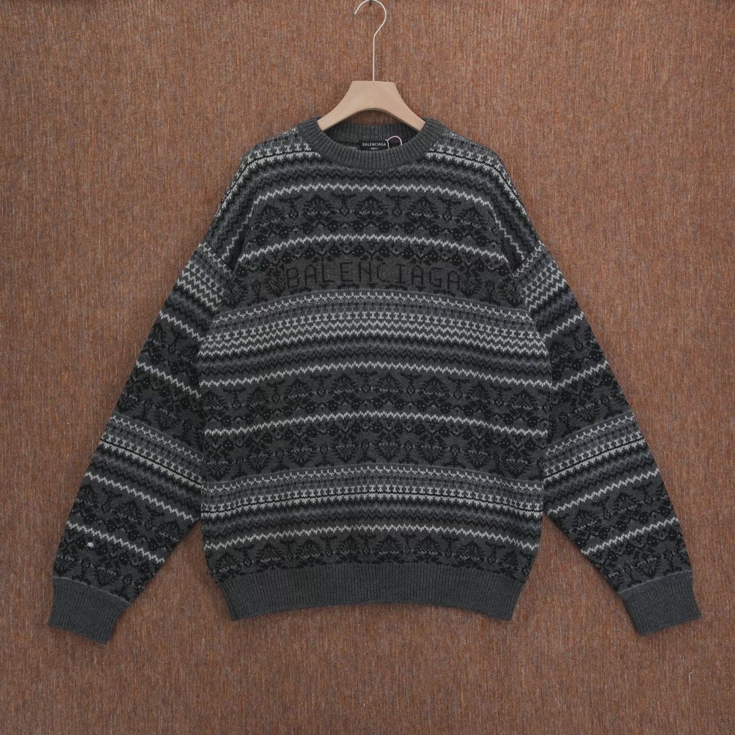 Balenciaga Balenciaga Fair Isle Intarsia Knit Sweater Size US S / EU 44-46 / 1 - 1 Thumbnail