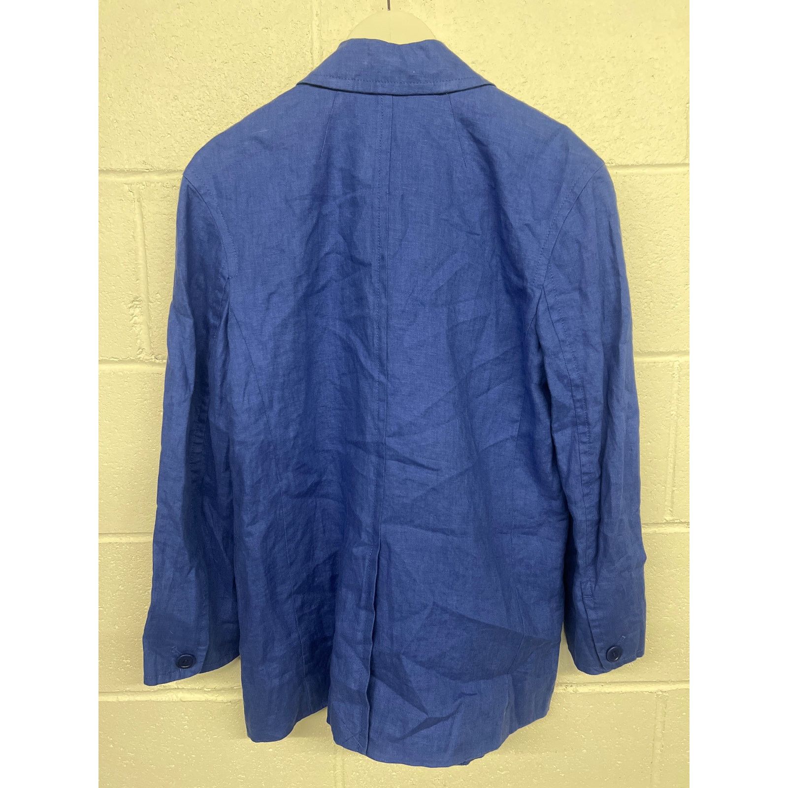Madewell Madewell Sz XS Blue Double-Breasted Oversized Blazer Linen Size XS / US 0-2 / IT 36-38 - 7 Thumbnail