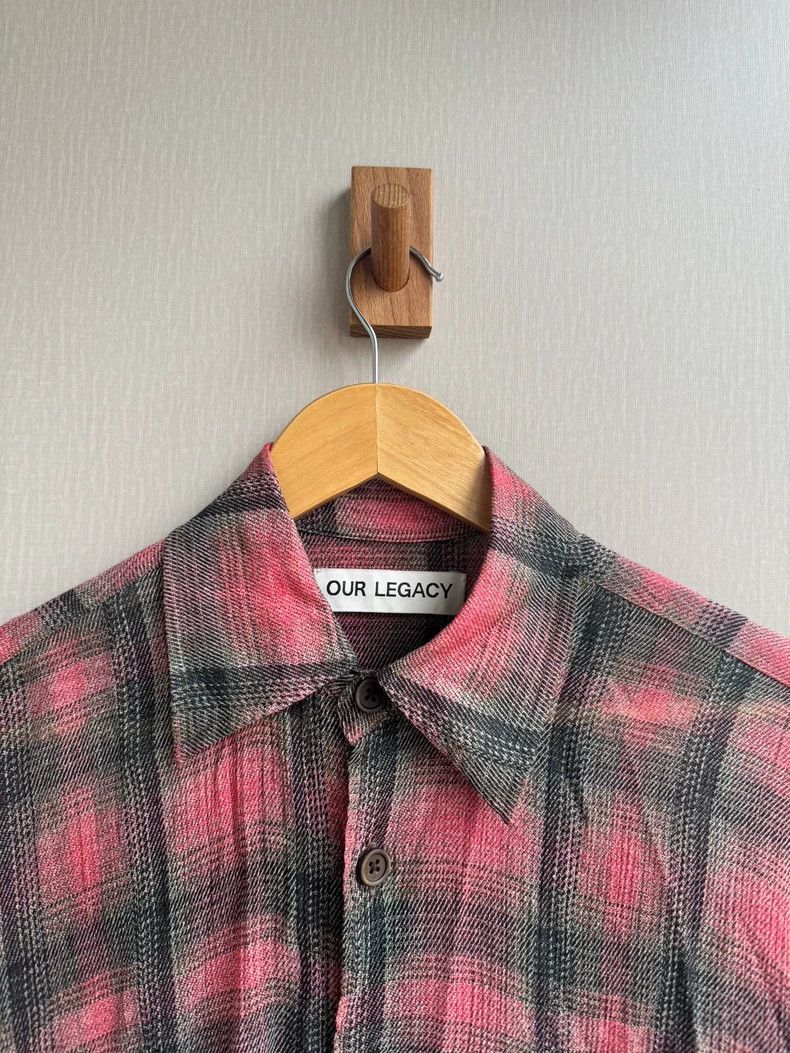 Our Legacy Our Legacy size50 Ruffled bubble gauze rose red checkered s Size US M / EU 48-50 / 2 - 2 Thumbnail