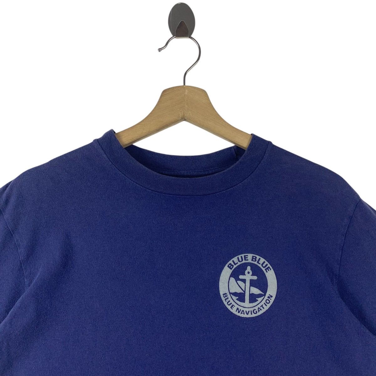 Blue Blue Japan × Japanese Brand × Vintage Vintage 90s BLUE BLUE small logo printed tee Size US S / EU 44-46 / 1 - 2 Thumbnail
