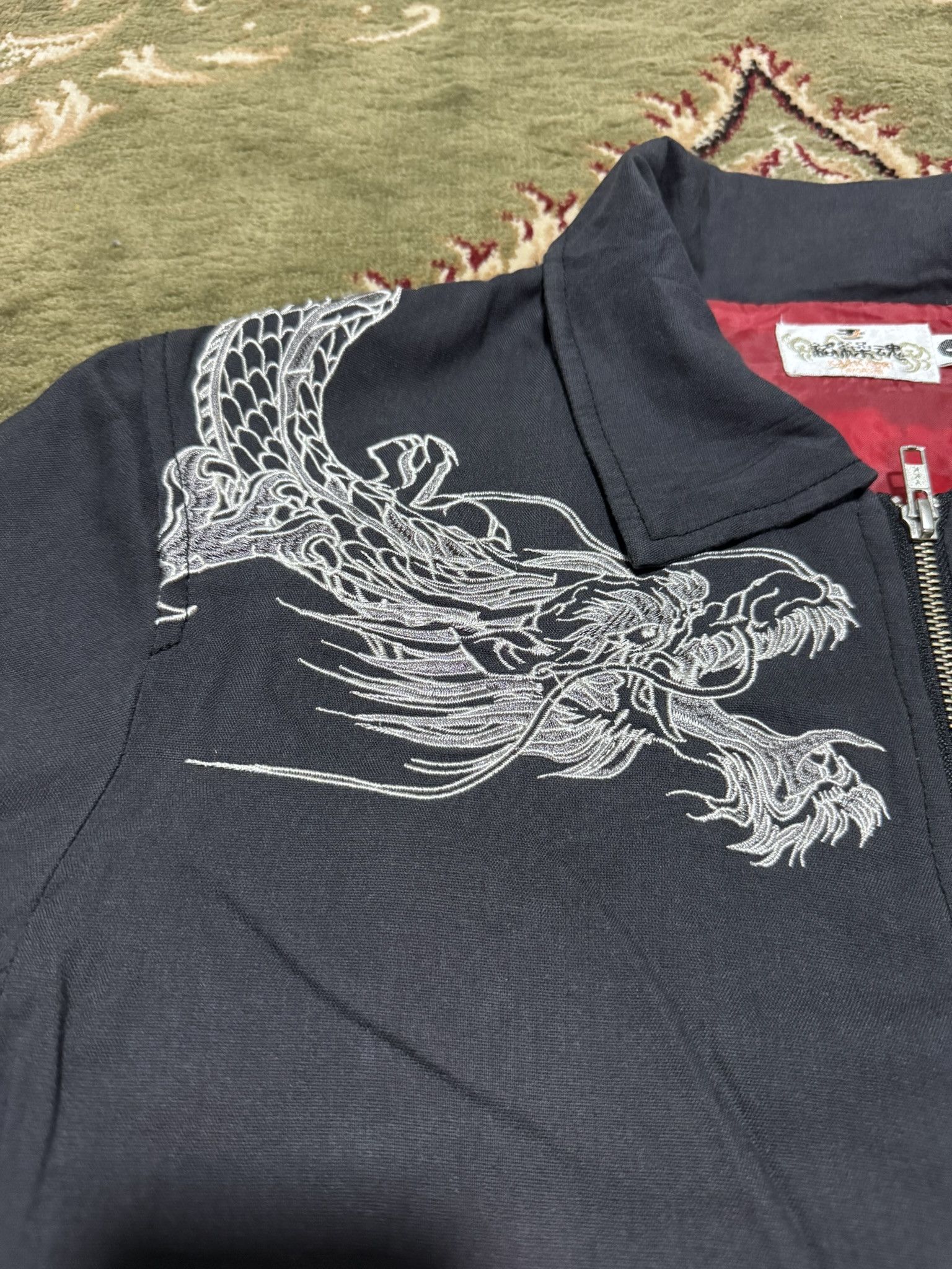 Japanese Brand Vintage Karakuri Tamashi Embroider Sukajan Tactical Jacket Size US L / EU 52-54 / 3 - 5 Thumbnail