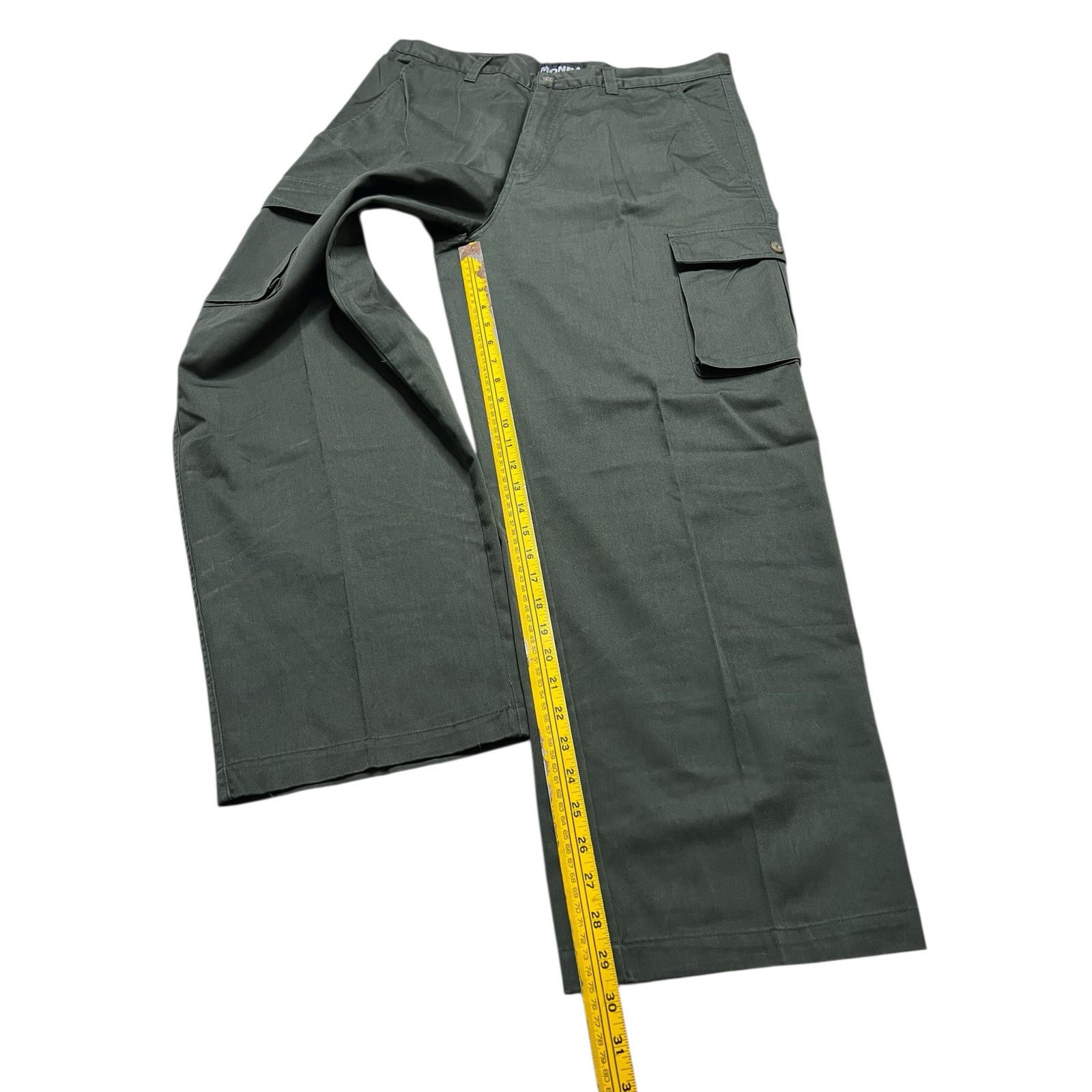 Vintage Vintage 90s Monba Cargo Pants Green 38 actual 36x30 baggy Size US 38 / EU 54 - 5 Thumbnail