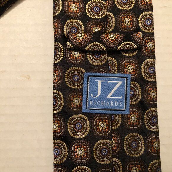 Other JZ Richards men's new black 100%silk tie 3 1/4" X 60" Size ONE SIZE - 3 Thumbnail