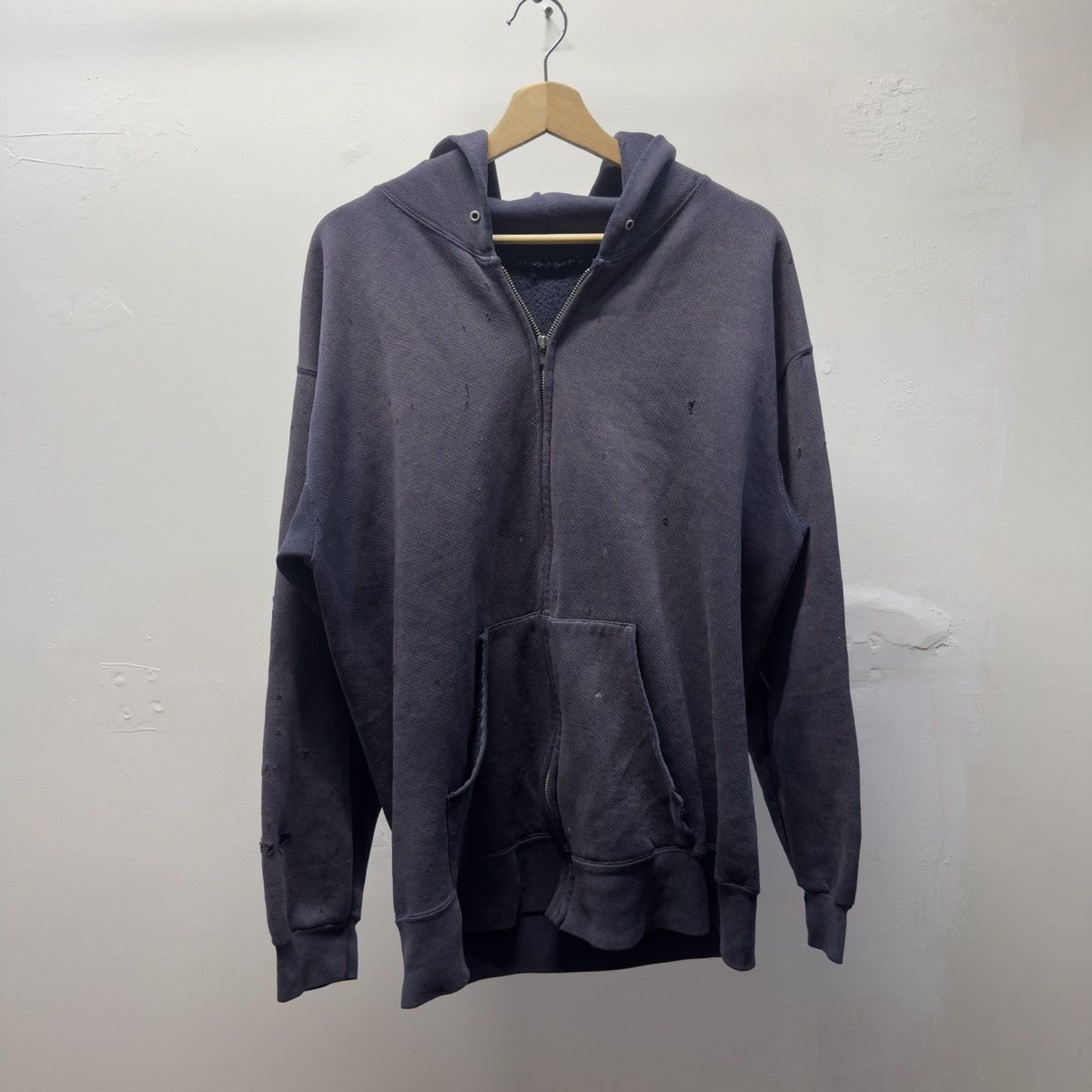 Vintage 90s Thrashed Faded Distressed Zip Hoodie ERD Grunge Chrome Size US XL / EU 56 / 4 - 4 Thumbnail