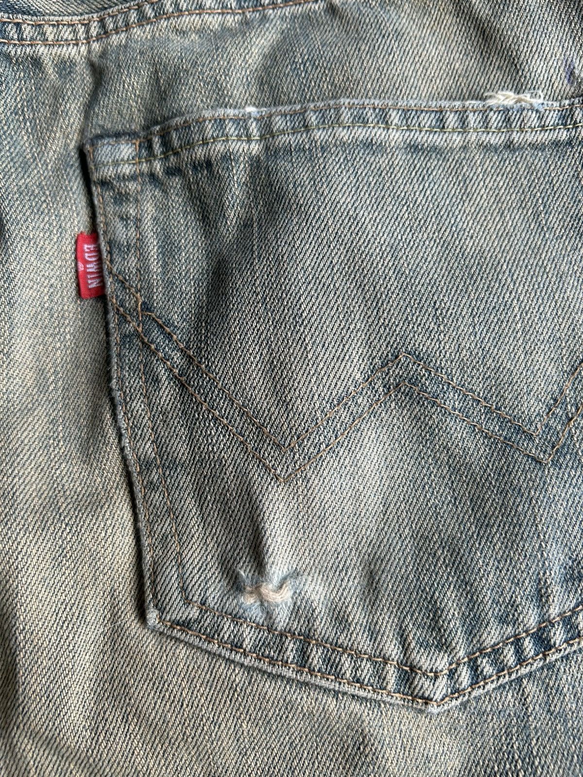 Japanese Brand × Kapital × Vintage Flare Edwin Rusty Distressed Denim Jeans Size US 32 / EU 48 - 7 Thumbnail